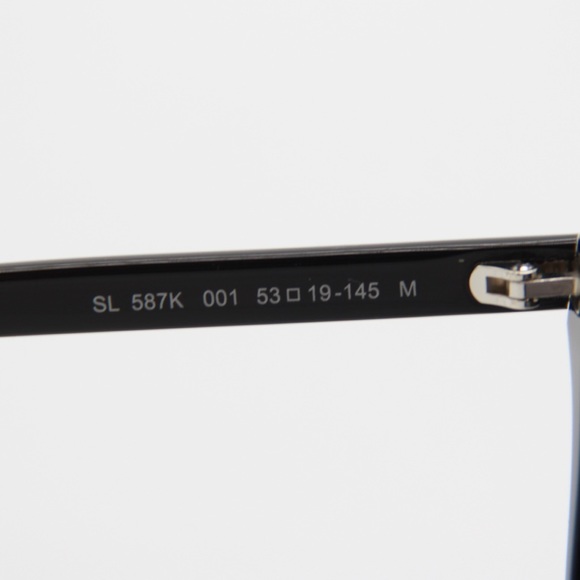 NEW SL587K SAINT LAURENT UNISEX BLACK CLASSIC SUNGLASSES SL587/K 001 NEW SL 587K - Picture 8 of 10